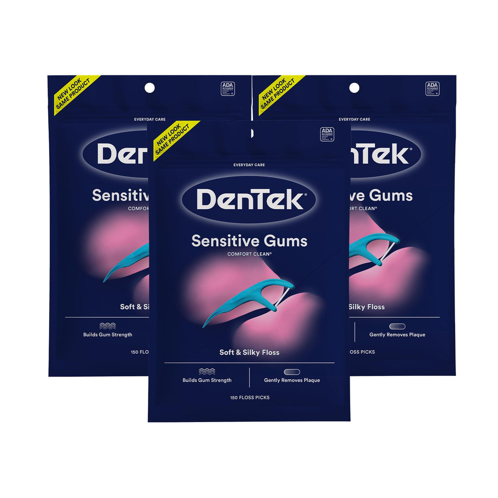 Dentek Floss Picks Comfort Clean Sensitive Gums 150 Count