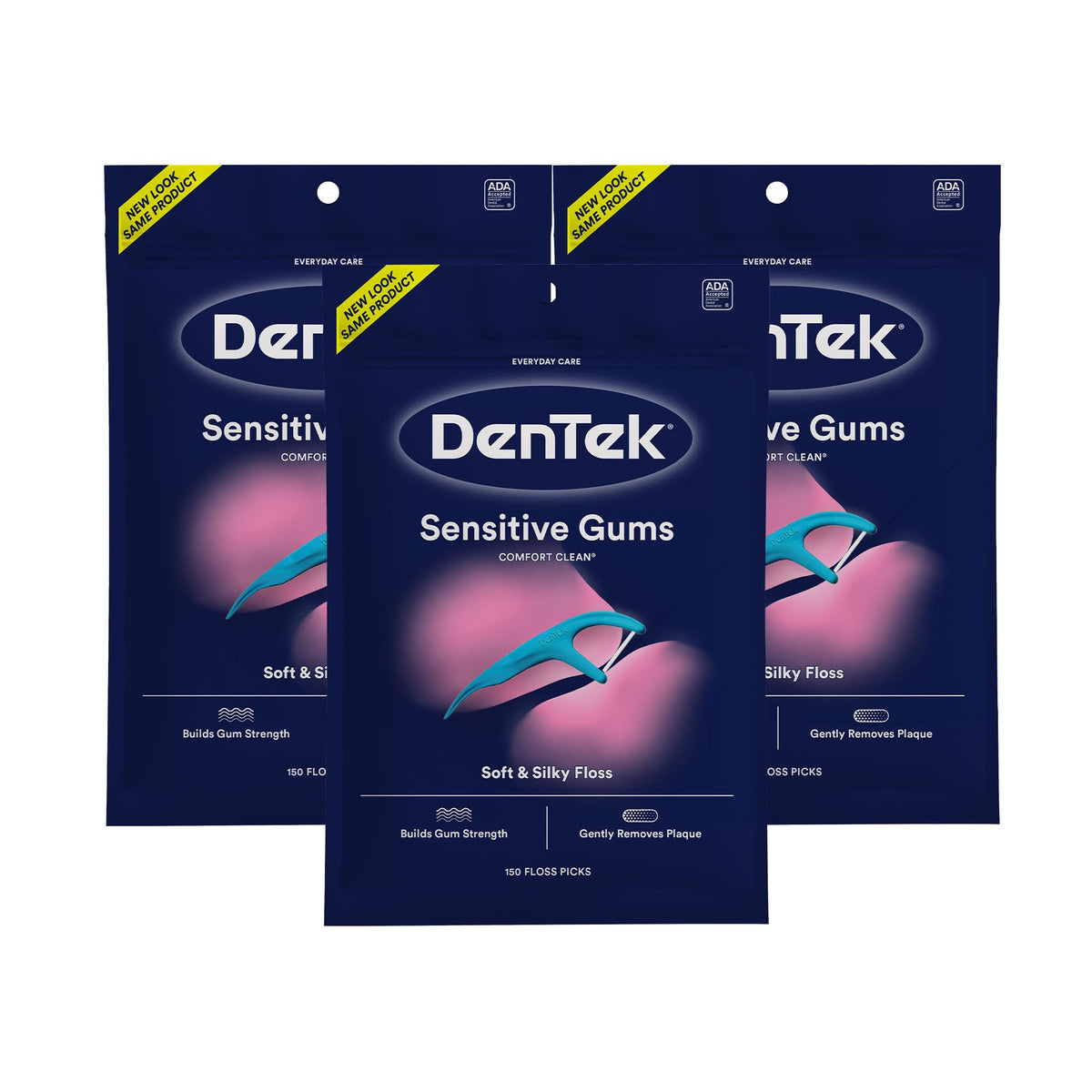 Dentek Floss Picks Comfort Clean Sensitive Gums 150 Count