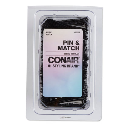 CONAIR Soft Touch Multi Pack Bobby Pins - Black, 60 count