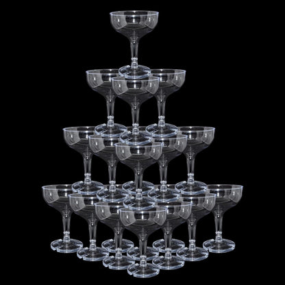 SENSATIONS 4 oz Plastic Champagne Coupe, 6 count
