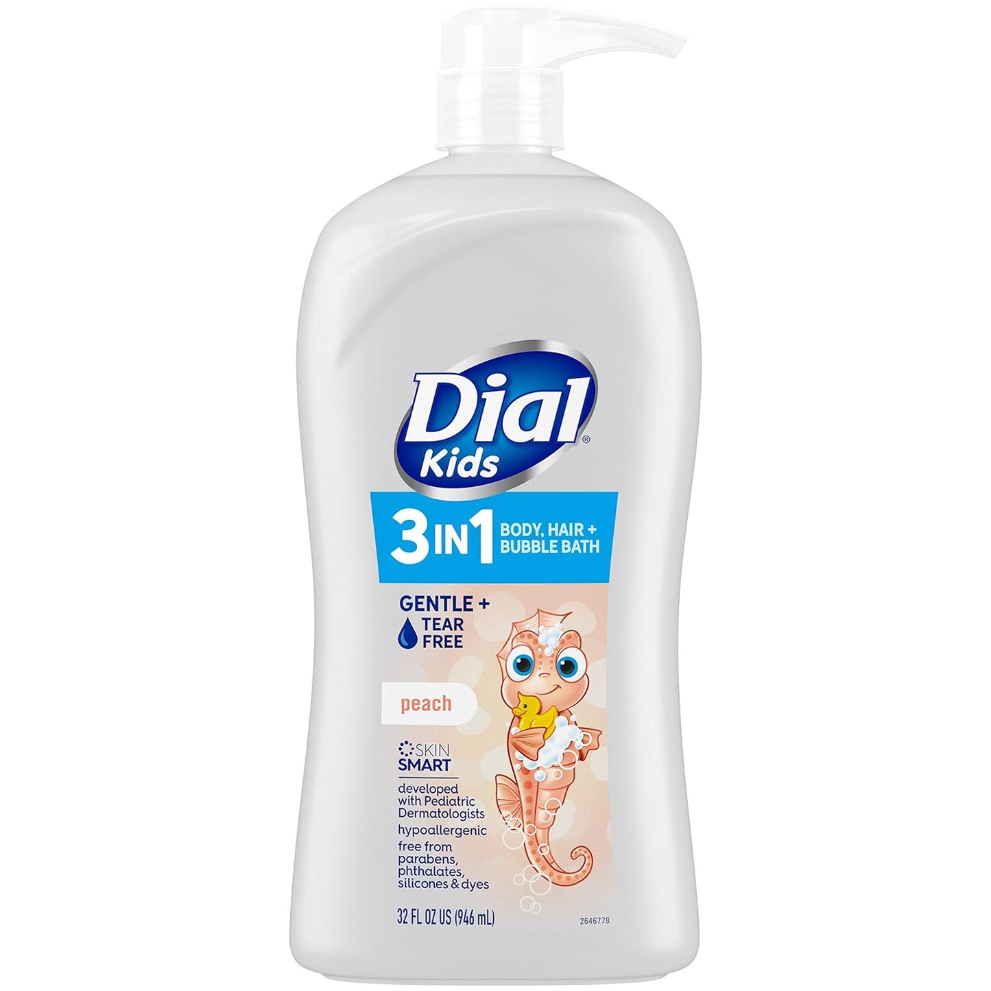 DIAL KIDS BDY/H/BBATH LQ 32OZ PCH