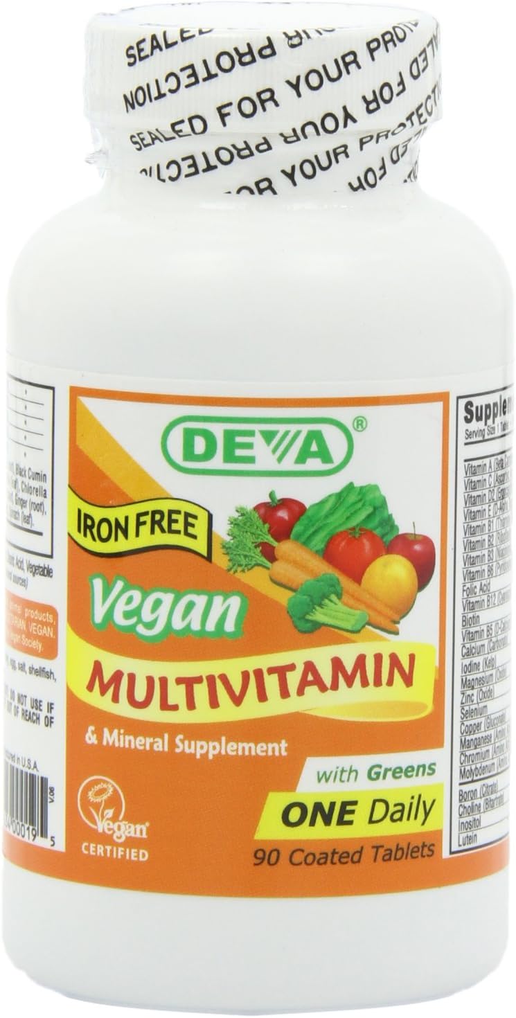 DEVA VEGAN VITAMINS MULTIVIT W/IRON,VEGAN