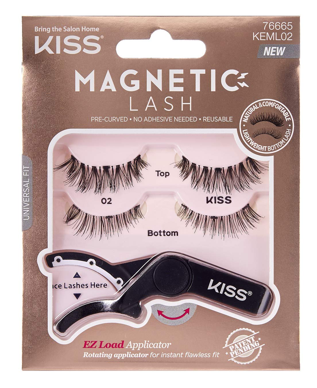 Kiss Magnetic Lashes 01 With Applicator