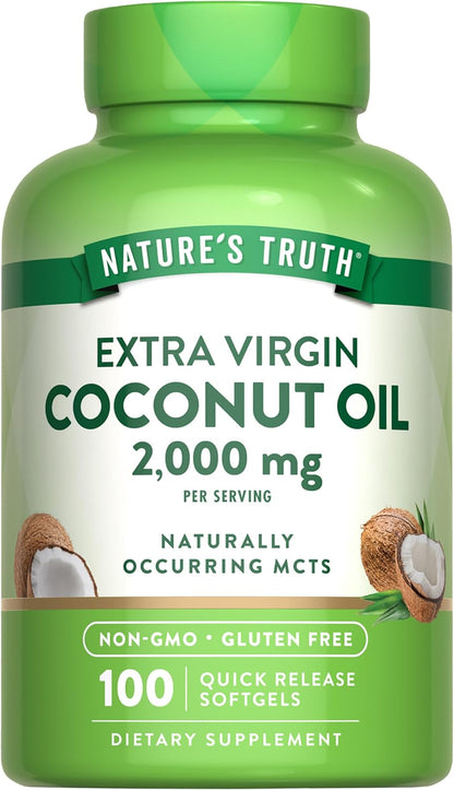 COCONUT OIL 2000MG SGC 100CT NAT TRU