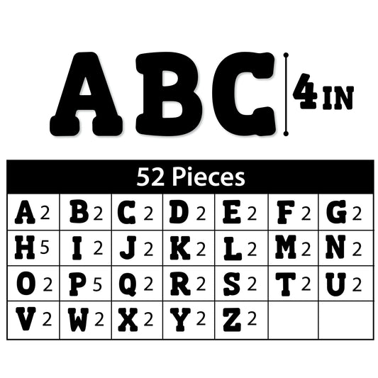 ArtSkills Dual Size Paper Poster Letters and Numbers - Black, 150 count