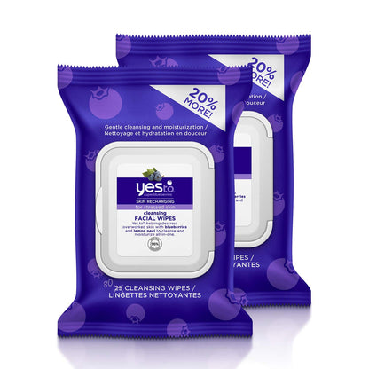 YES TO FACIAL WIPES BLUEBERRIES 30CT