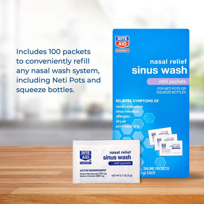 SINUS RINSE REFILL PACKET 100CT