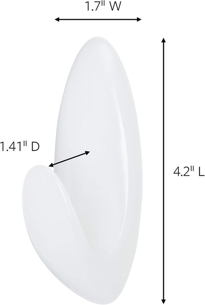 Command Large Bath Towel Hook - White, 1 Hook + 1 Strip