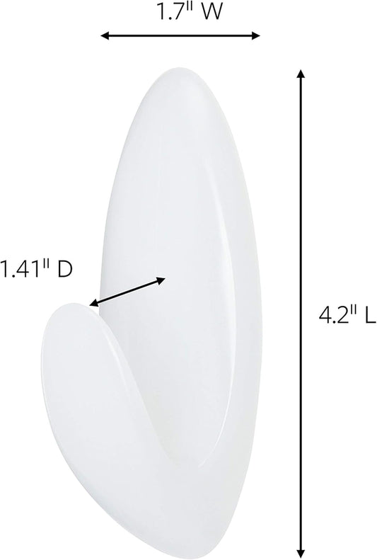 Command Large Bath Towel Hook - White, 1 Hook + 1 Strip