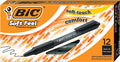 BiC Soft Feel Retractable Ballpoint Pens - Black, 5 count