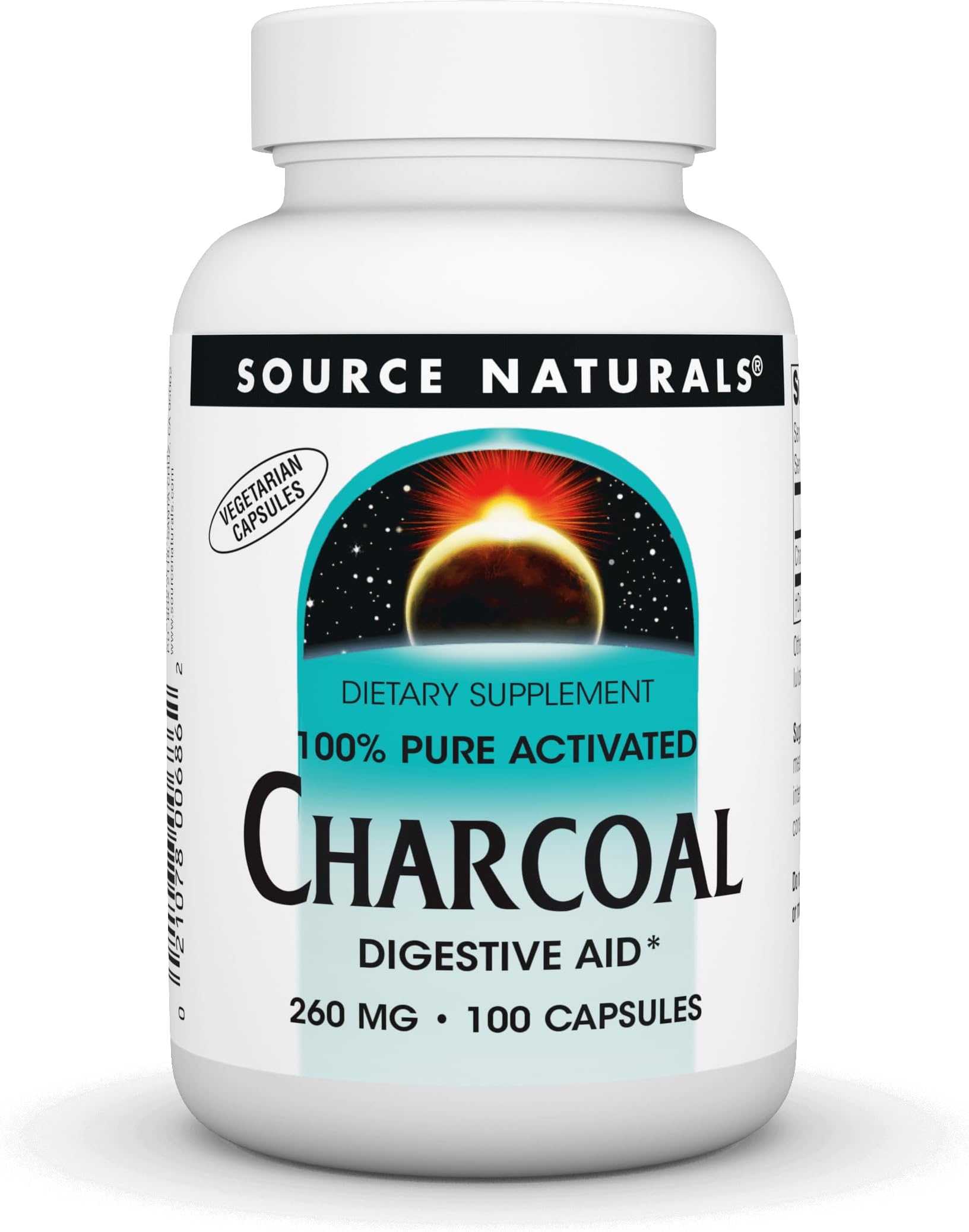 CHARCOAL ACTIVATED CAP 100CT NAT WAY