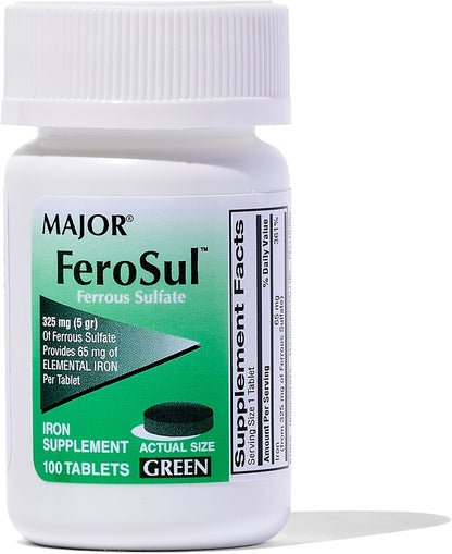 FERROUS SULFATE 324 MG RED TAB 100 UD