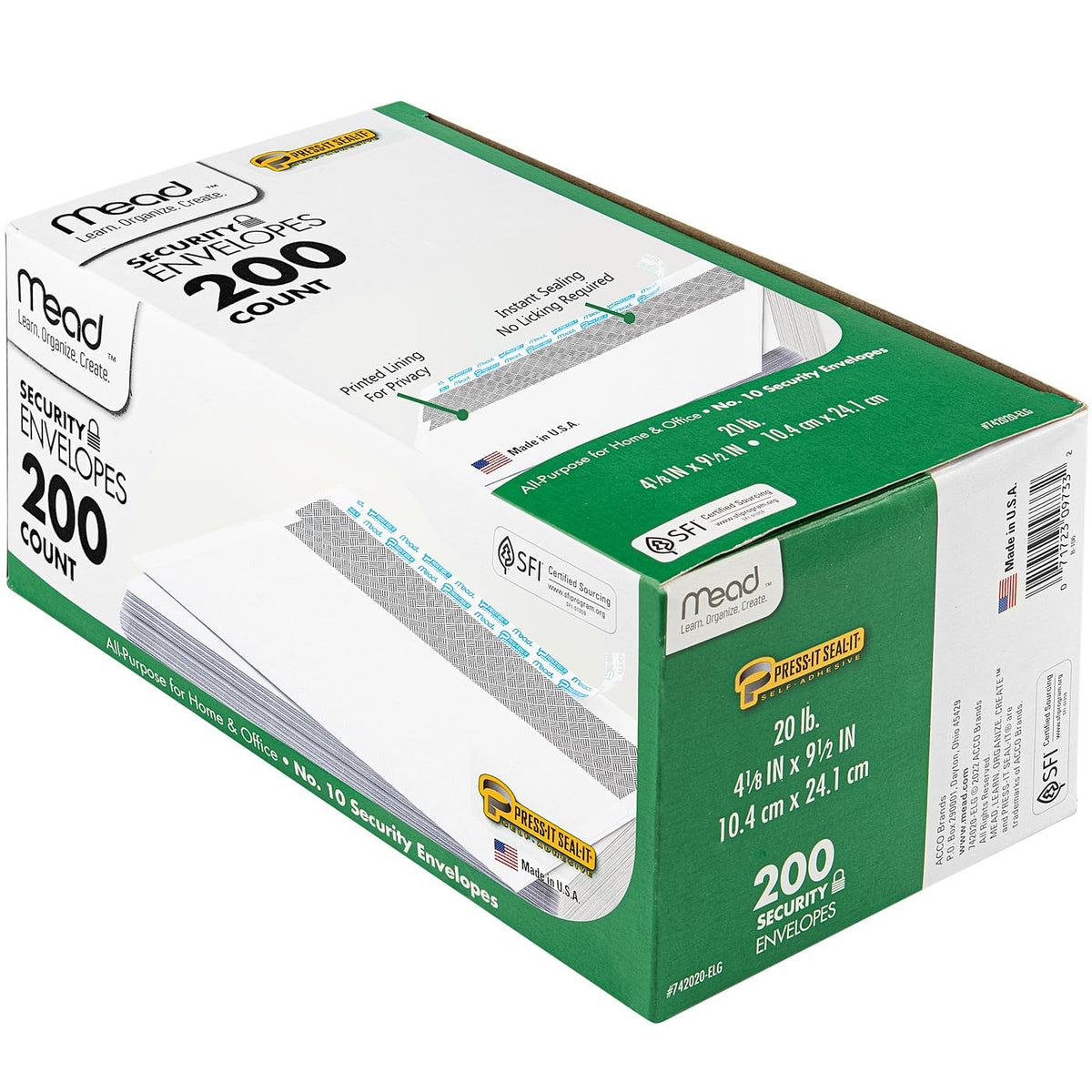 Mead #10 Envelopes, 4 1/4" x 9 1/2" 50 ct