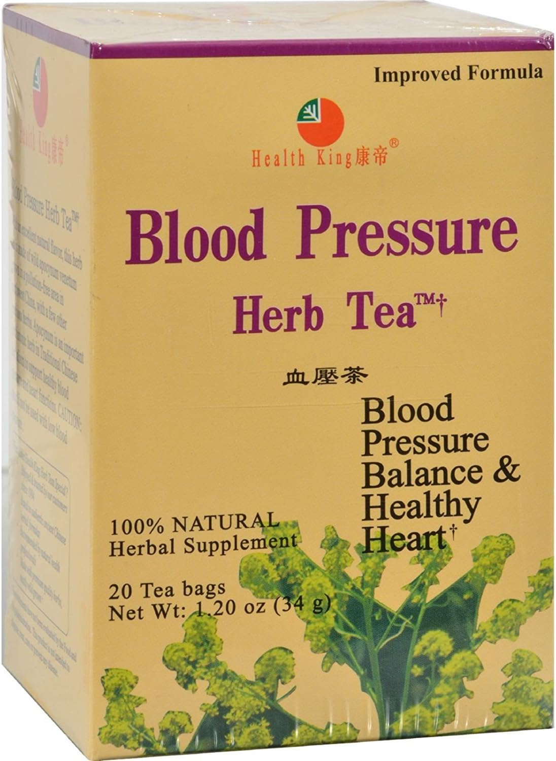 HEALTH KING MEDICINAL TEAS TEA,BLOOD PRESSURE