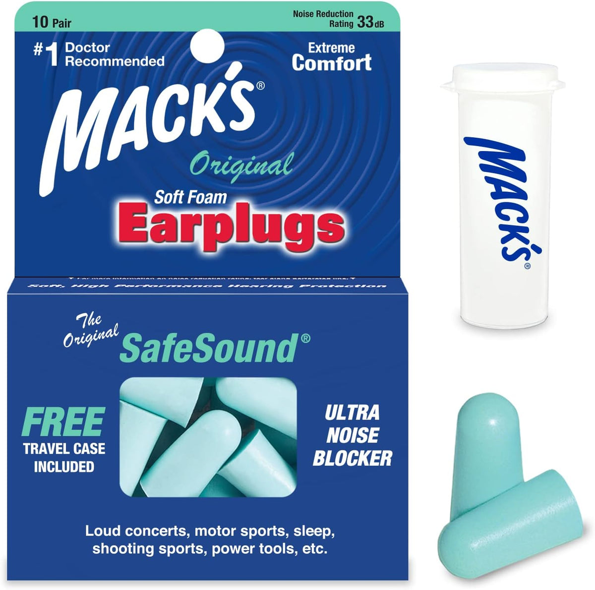 MACKS SAFESND EARPLUG 20EA FM