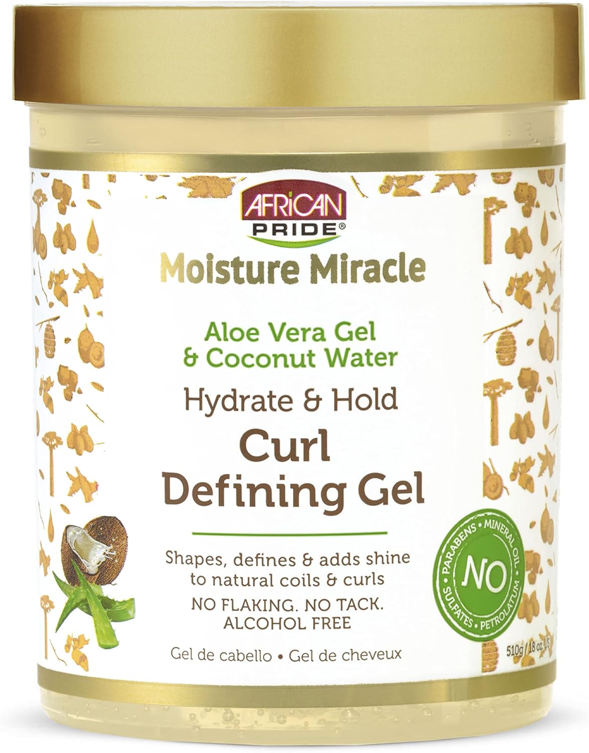 African Pride Curl Defining Gel Aloe & Coconut Water 18oz