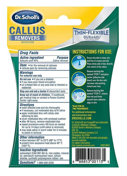 Dr. Scholls Callus Removers 4 Cushions - 4 Medicated Discs