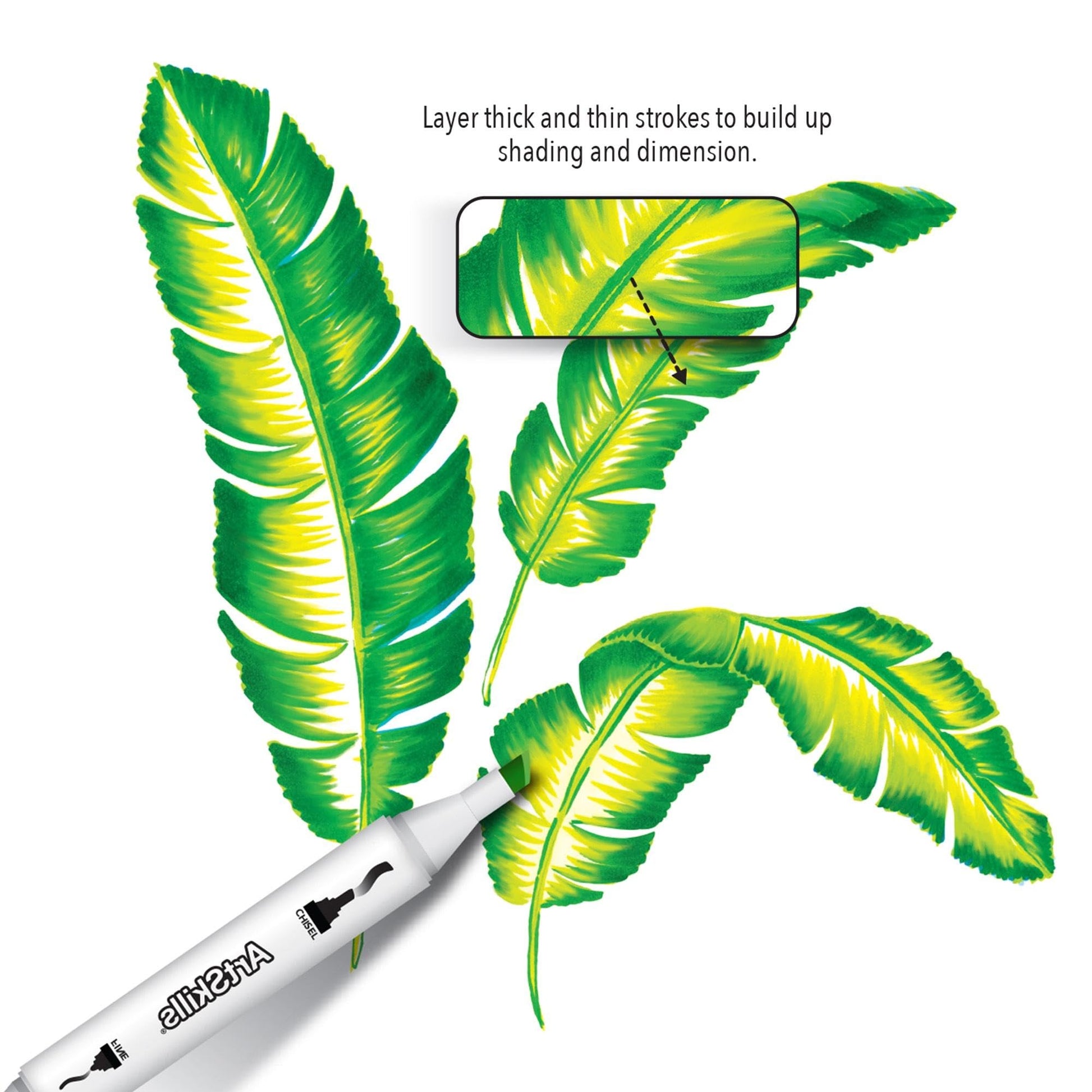 ArtSkills Dual Tip Blendable Permanent Markers, 8 count
