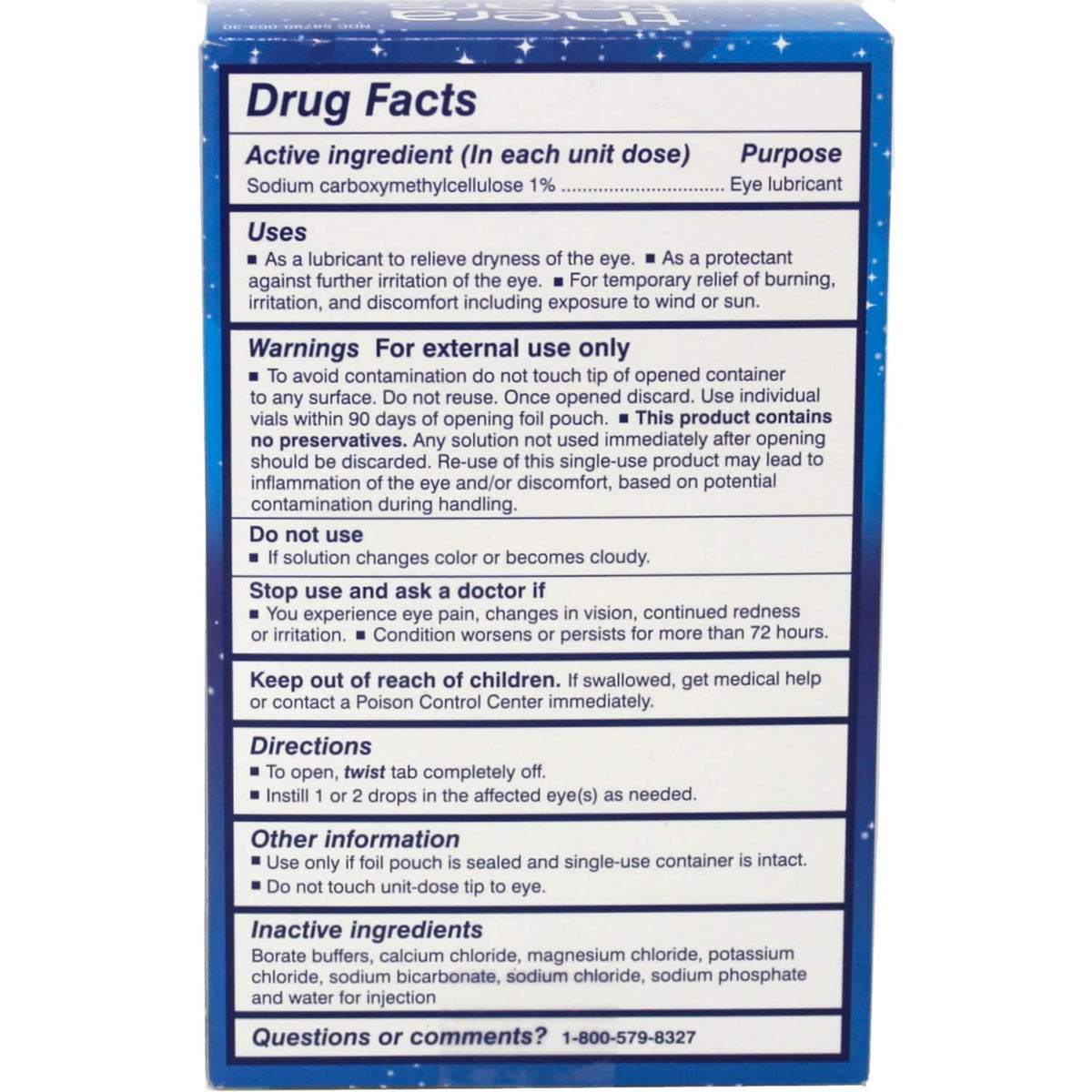 Thera Tears Dry Eye Therapy Liquid Gel 30 Vials