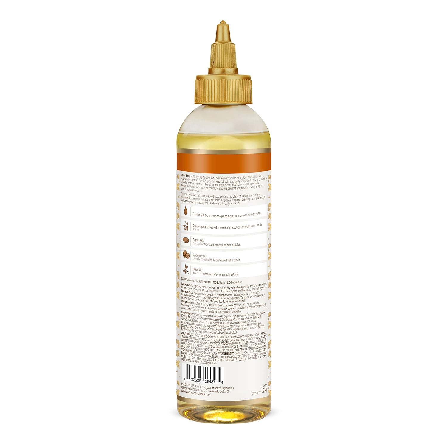 African Pride 5 Essential Oils With Vitamin-E 4oz