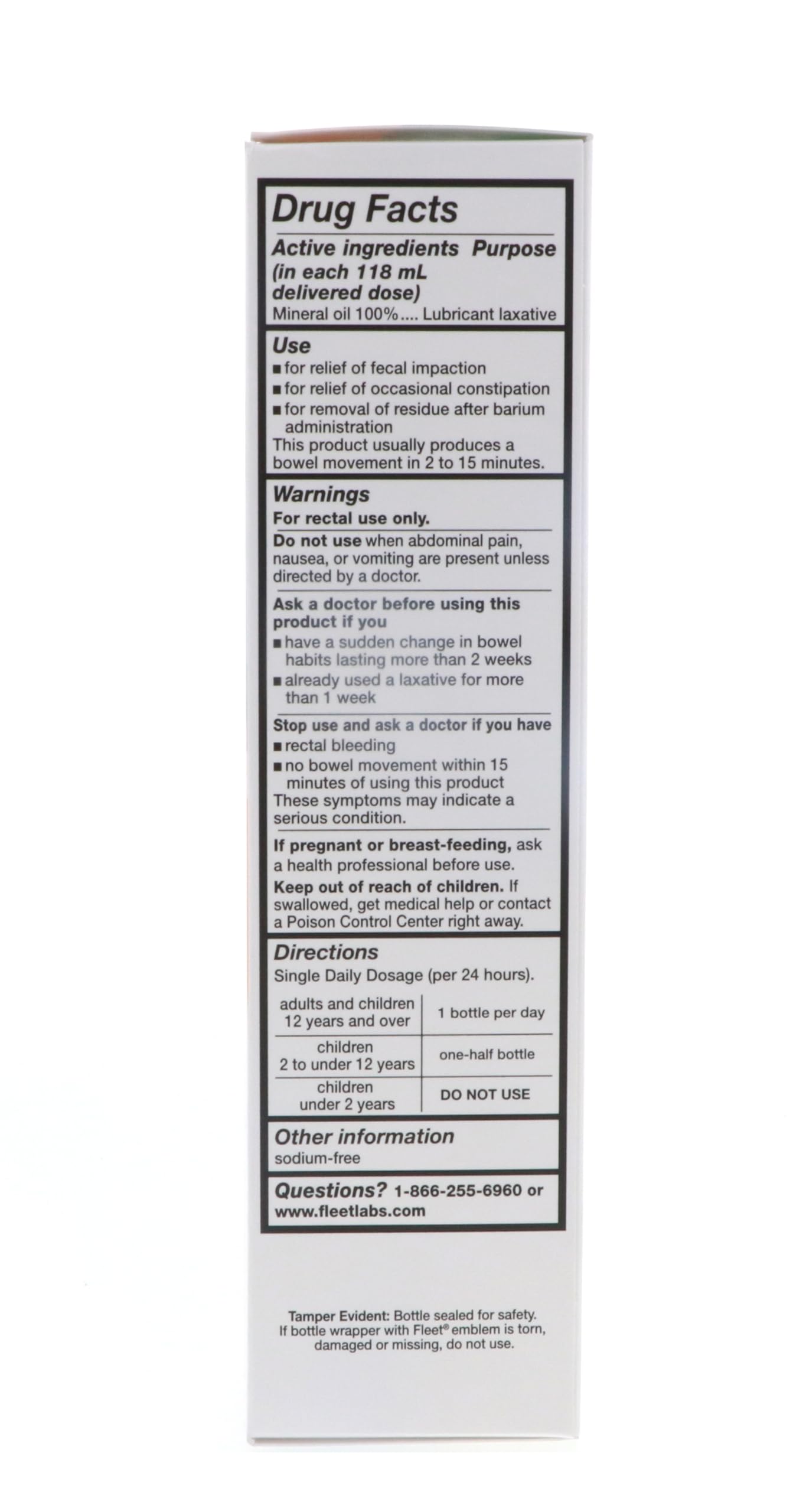 FLEET ENEMA MINERAL OIL 4.5OZ