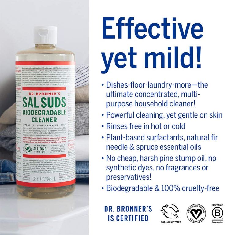Dr. Bronners Sal Suds Cleaner Biodegradable 16oz