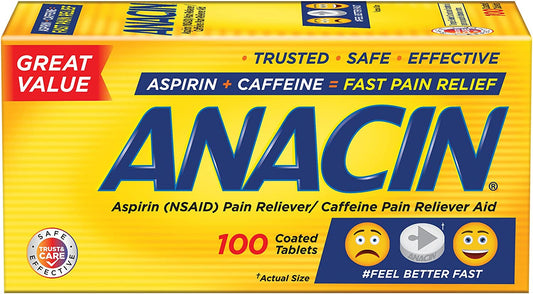 ANACIN TABLET 100CT