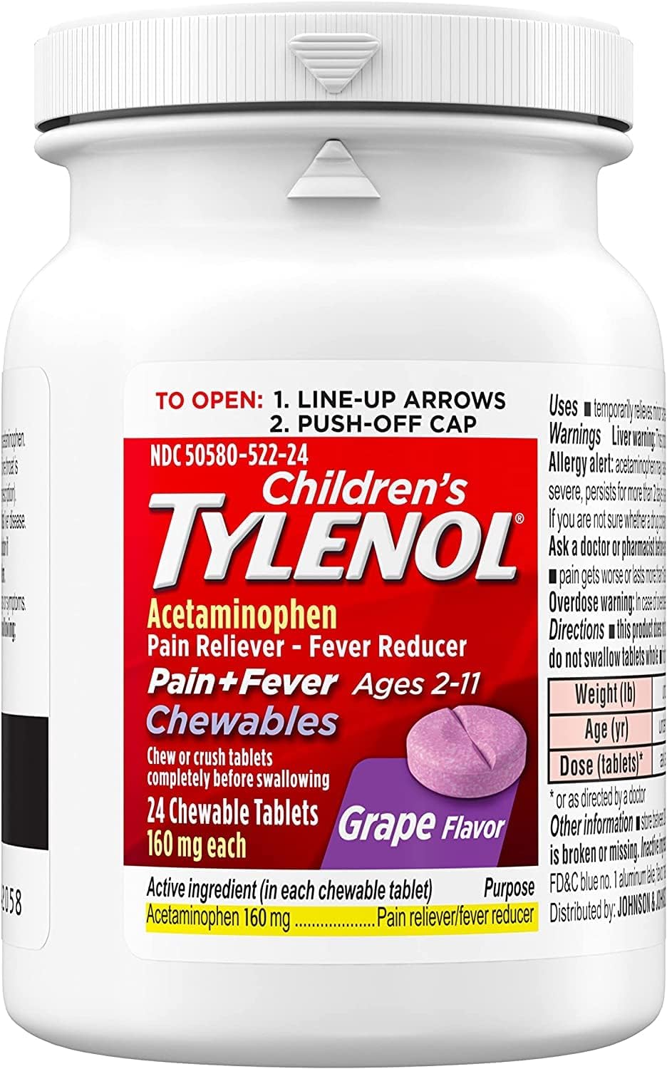 TYLENOL CHD P/FVR SS160MG/5 120ML