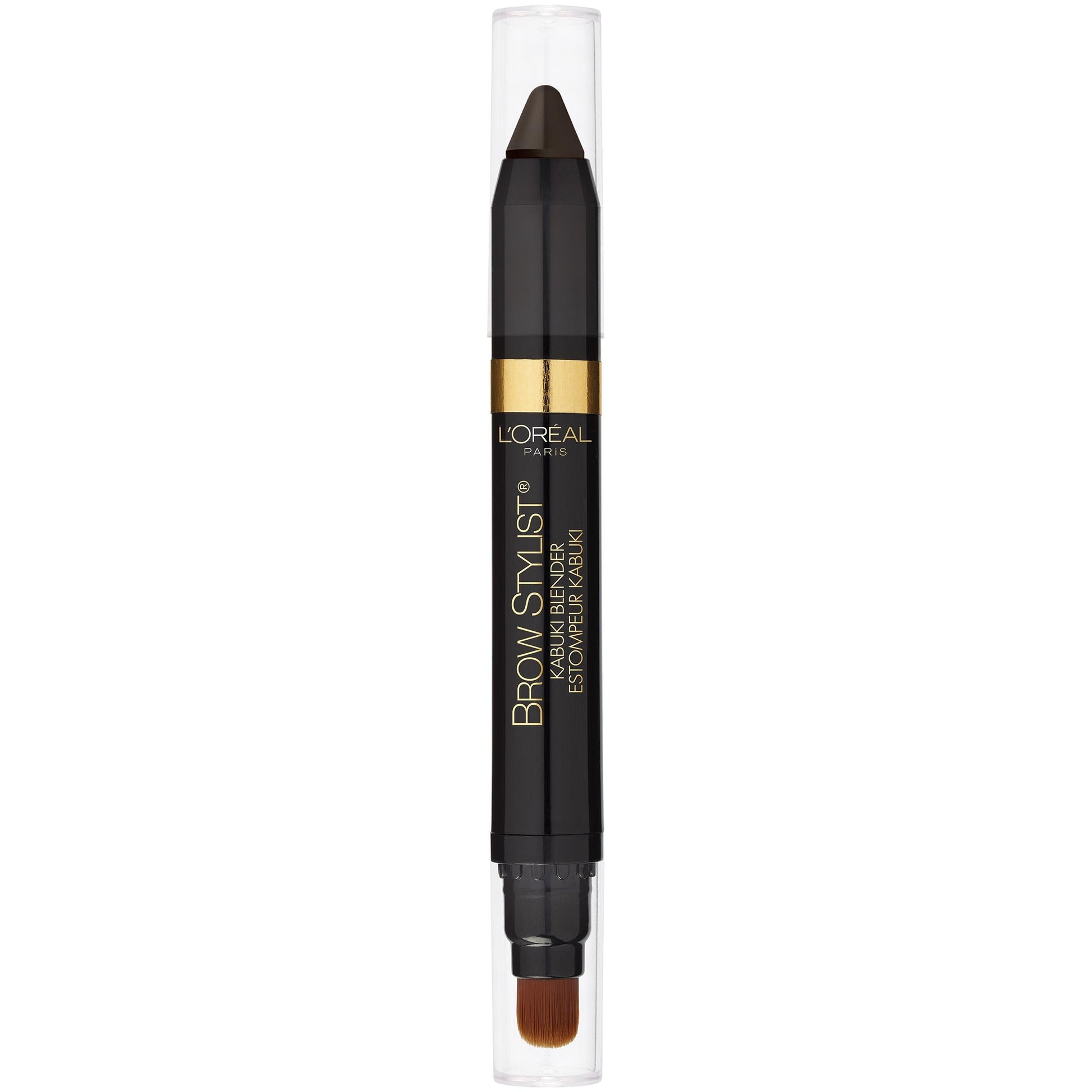 L'ORÉAL PARIS Brow Stylist Kabuki Blender Brow Crayon, 314 Dark Brunette, 0.05 oz.