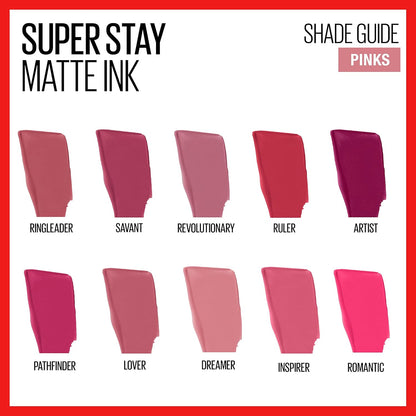 MAYBELLINE New York Super Stay Matte Ink Liquid Lipstick, 030 Romantic, 0.17 oz