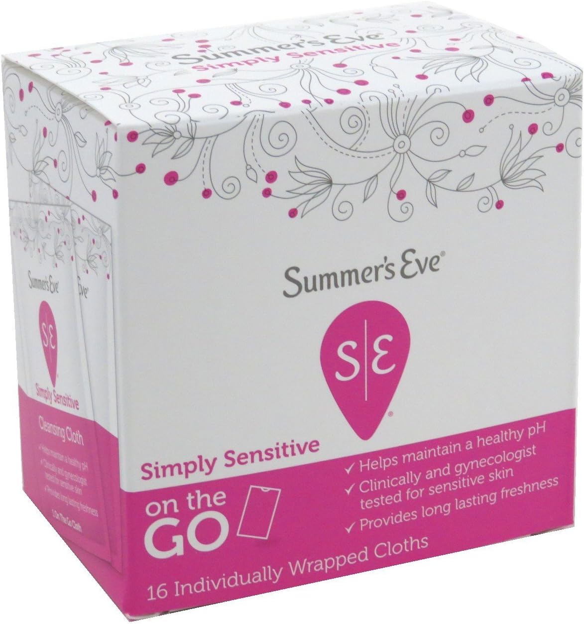SUMMERS EVE CLEANSING CLOTH SENS 16CT