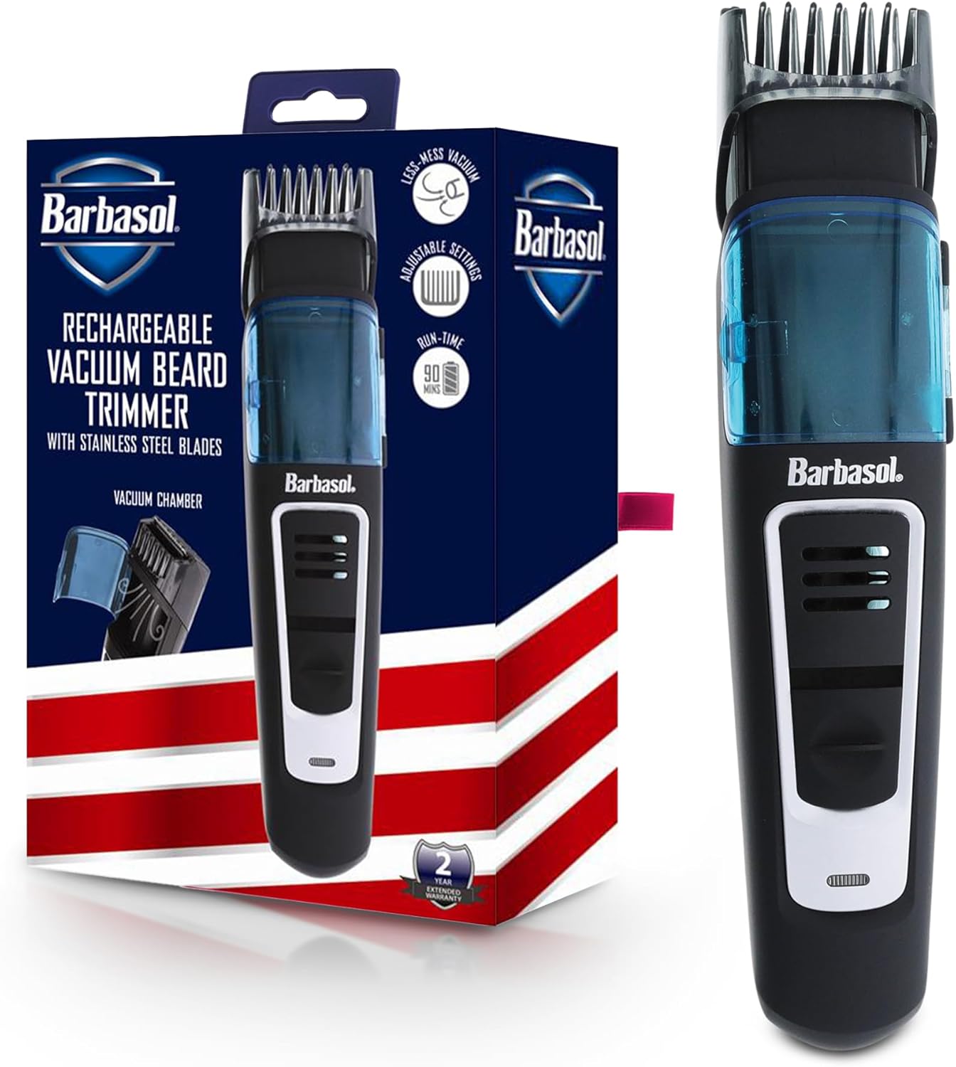 Barbasol Trimmer Vacuum Beard Rechargeable