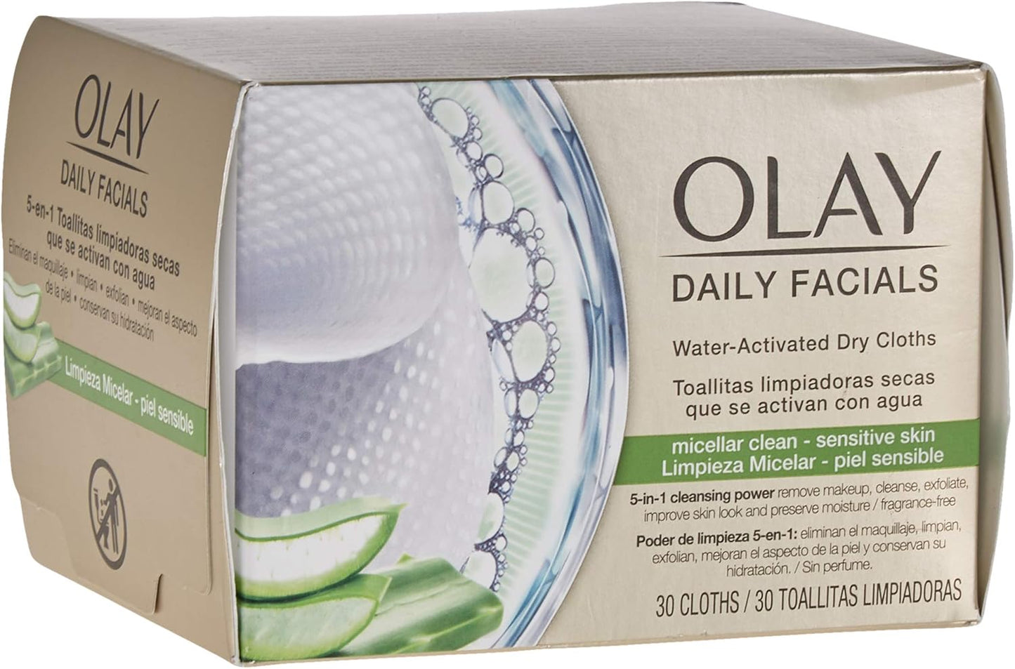 OLAY DAILY FACIAL 5IN1 SENS DRY WPE 33CT