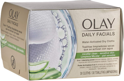 OLAY DAILY FACIAL 5IN1 SENS DRY WPE 33CT