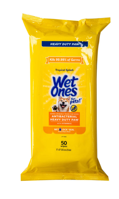 WET ONES PETS ANTIBACTERL TRPCL WPE 50CT