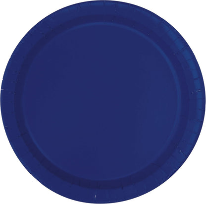 SENSATIONS Premium Paper Lunch Plates - Navy Blue, 10 count