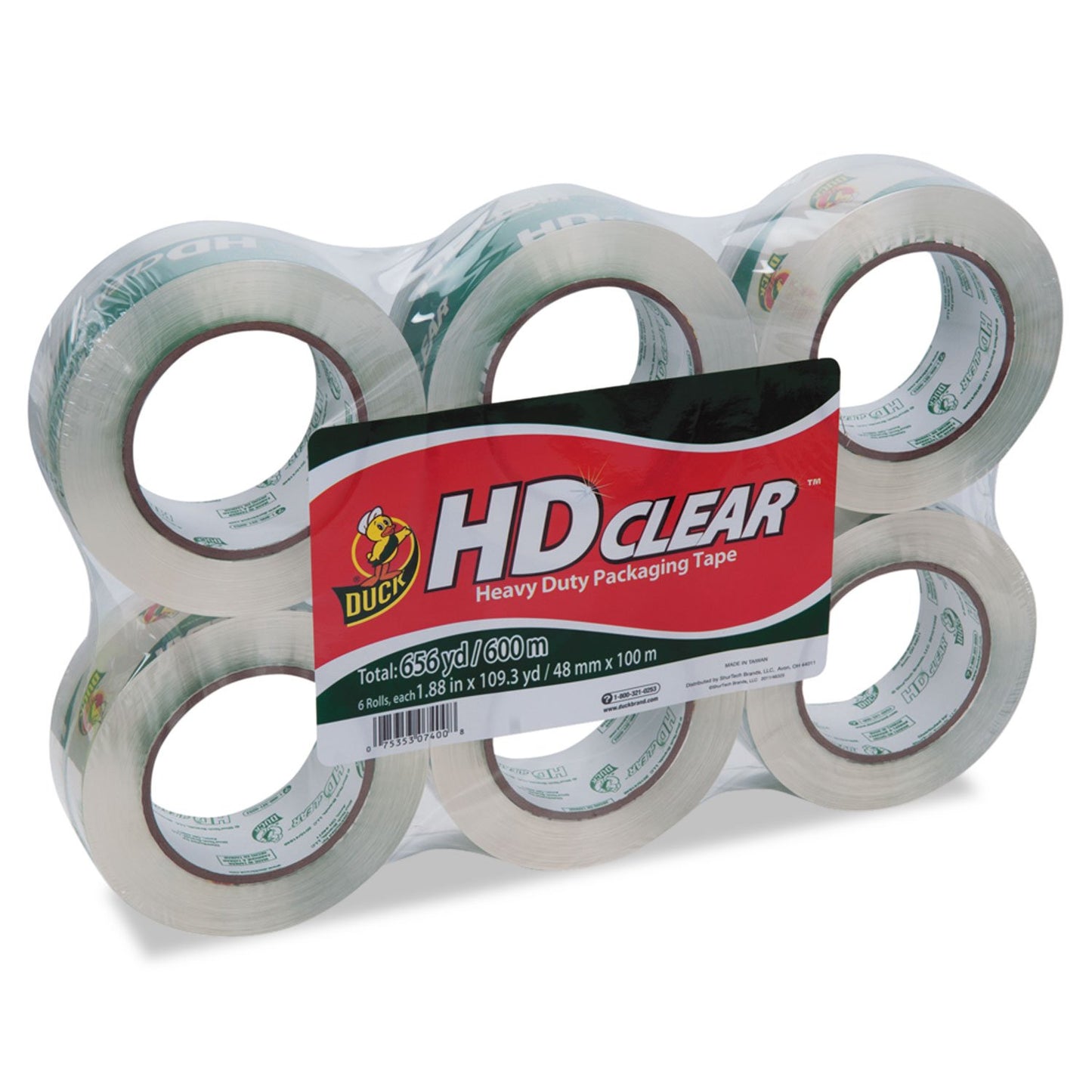 DUCK HD Clear Heavy Duty Packing Tape - Clear, 1.88" x 40 yds