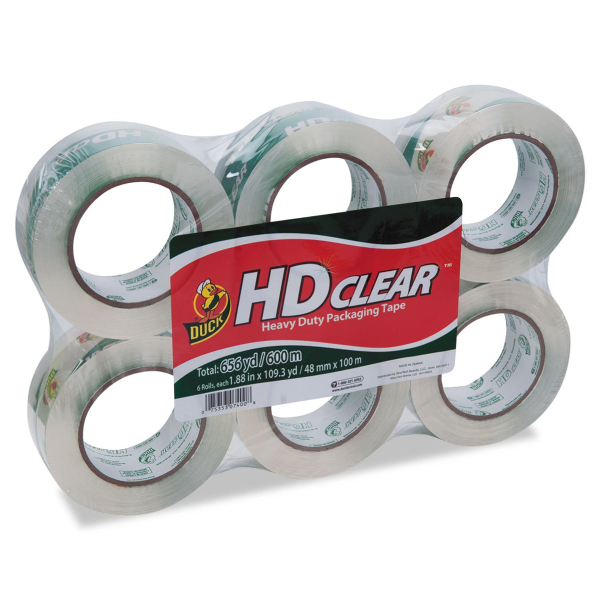 DUCK HD Clear Heavy Duty Packing Tape - Clear, 1.88" x 40 yds