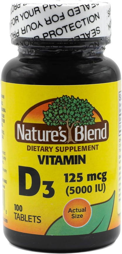 VIT D3 5000IU TABLET 100CT NAT BLEND
