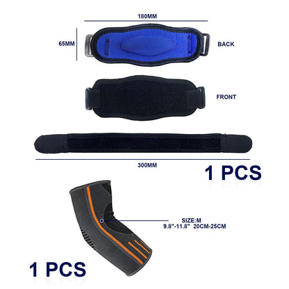 ELBOW GOLF/TENNIS STRP W/CMPRSN PAD DS