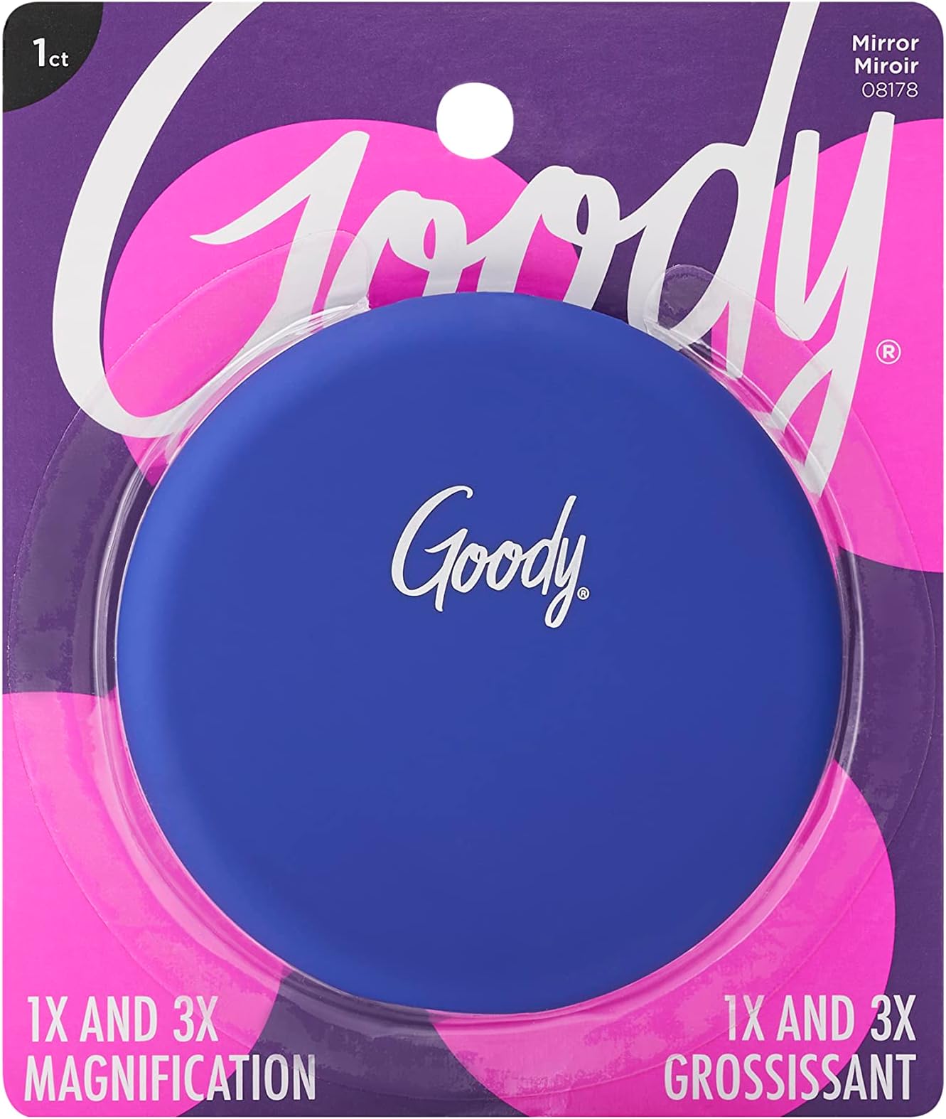 Goody Soft Touch Compact Mirror With Dual Magnification Assorted Colors 8178, 1.0 CT