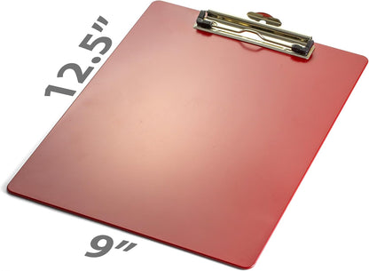 CLi Letter Size Transparent Plastic Clipboard - Assorted