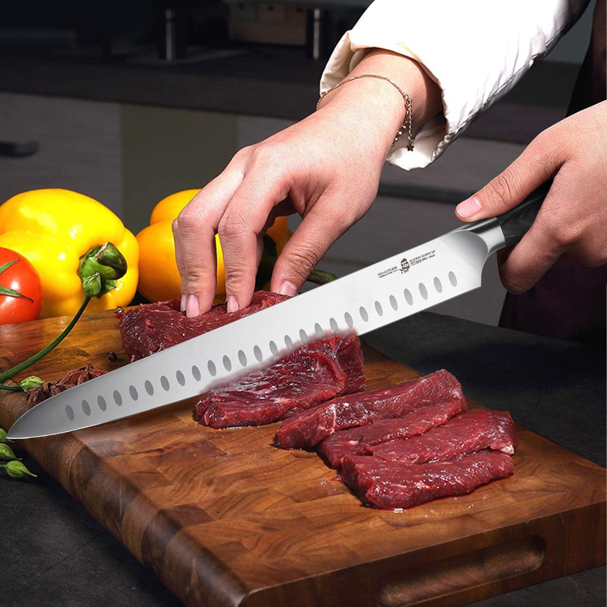 MR BAR-B-Q 12" Blade Meat Slicing / Carving Knife With Protector