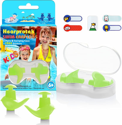 6 pair Kids Silicone Ear Plugs for Swimming.