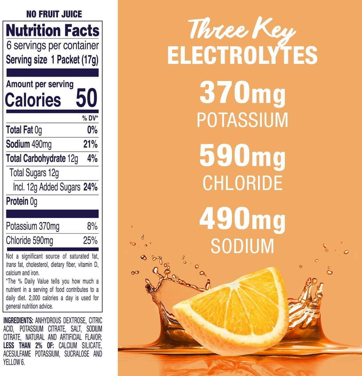 PEDIALYTE PK 6X6X17GM ORANGE