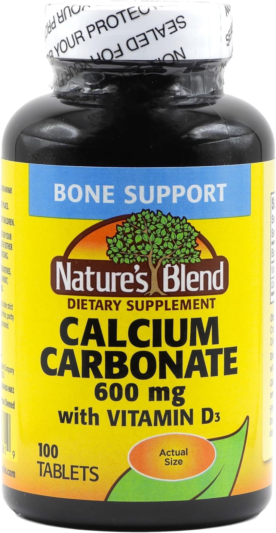CALCIUM CARB 600MG TAB 100CT NAT BLEND