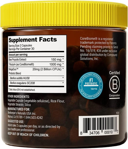 BEEKEEPER'S NATURALS PROPOLIS CMPLT GUT HEALTH