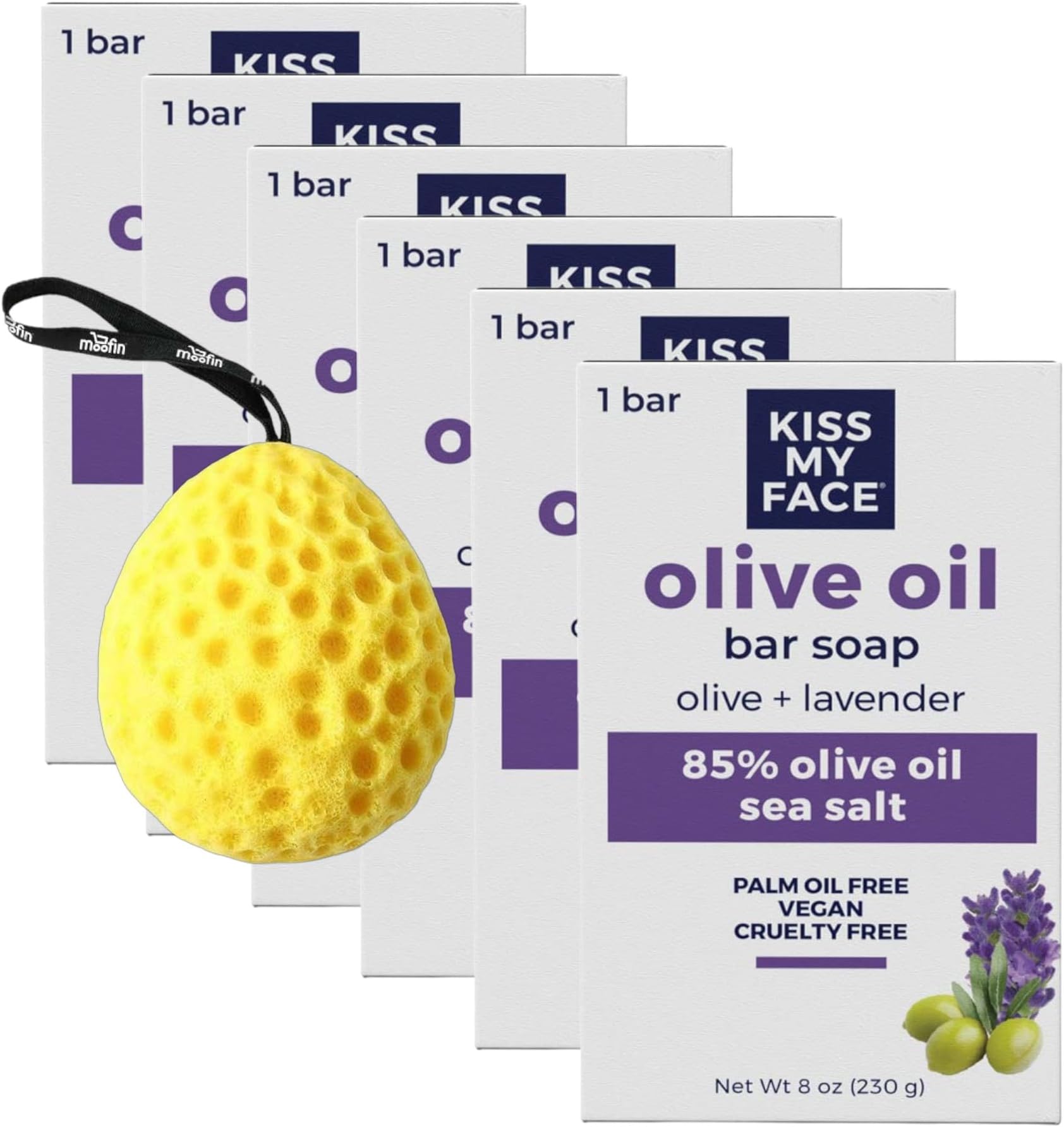 KISS MY FACE BAR SOAP,OLIVE & LAVENDER