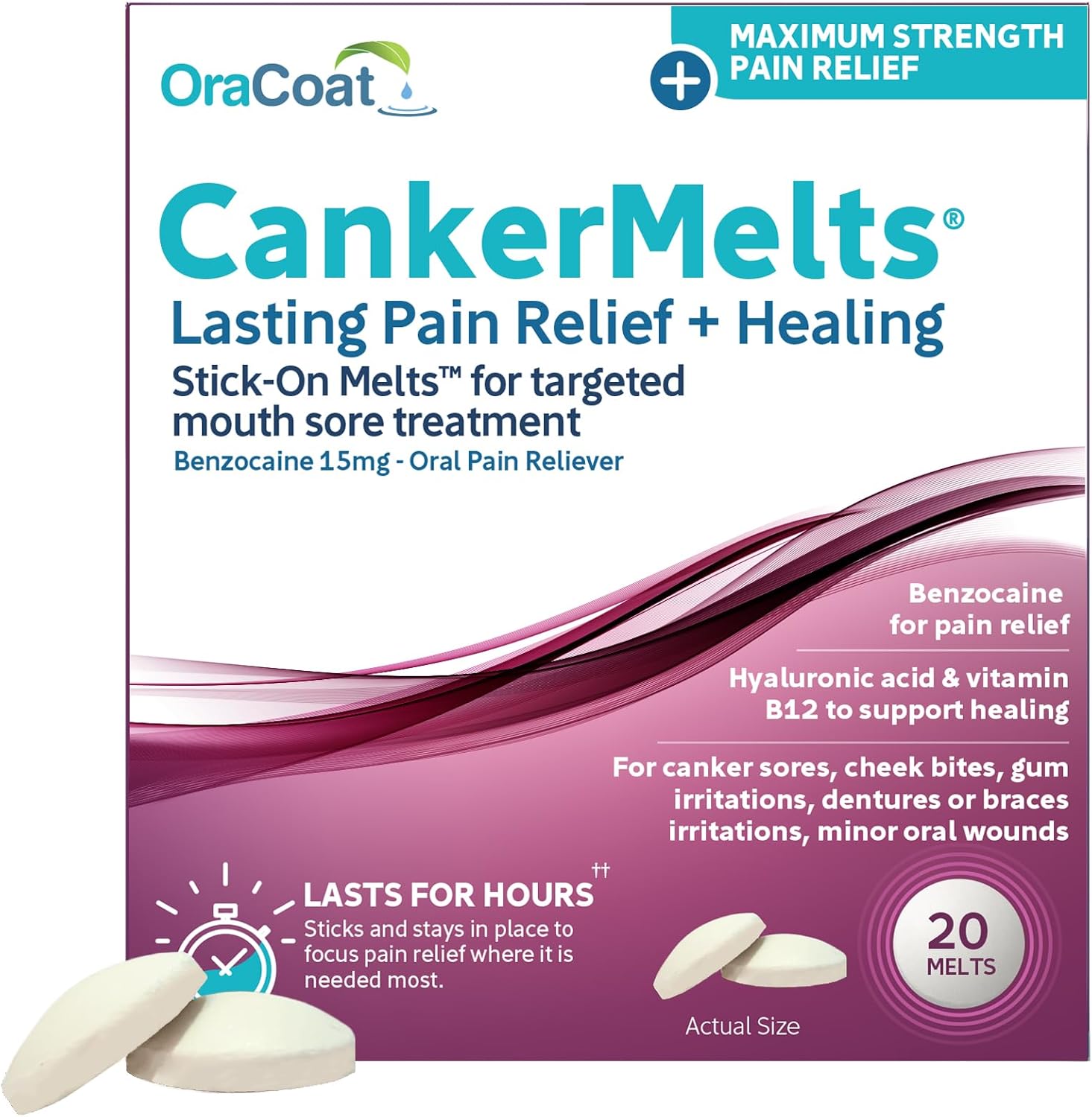 ORACOAT CANKERMELTS TB 15MG 20EA