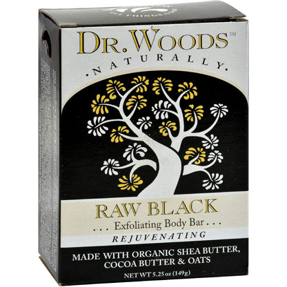 DR. WOODS BAR SOAP,BLACK EXFOLIATNG